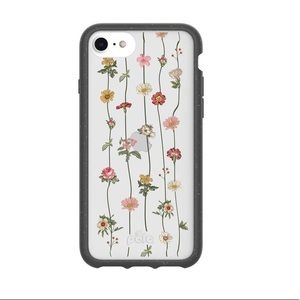 Clear Floral iPhone 6/6s/7/8/SE Pela Case